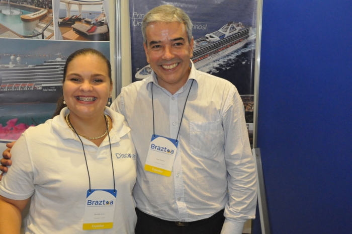 Michelle Vivas e José Pereira, da Discover Cruises