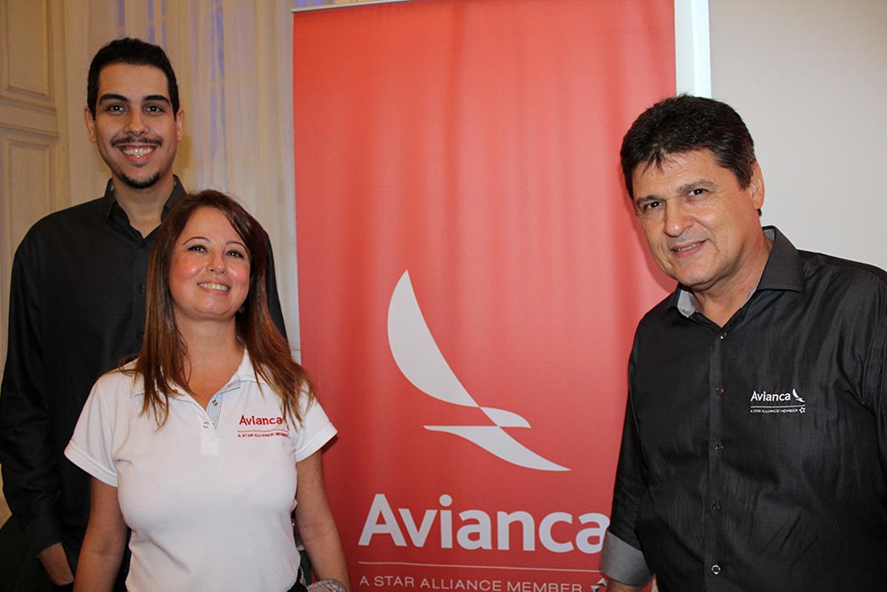 Valci Souza, Felipe Alves de Freitas e Marcia Peixoto, equipe Avianca Valci Souza, Felipe Alves de Freitas e Marcia Peixoto, equipe Avianca