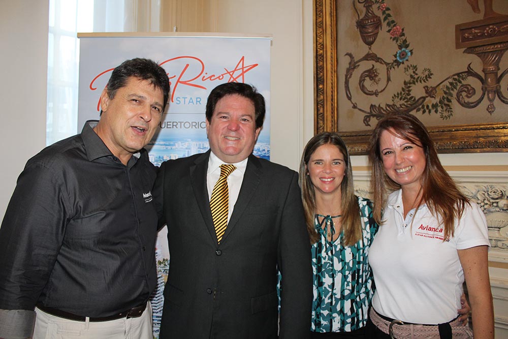Valci Souza e Marcia Peixoto, da Avianca com Enrique Banuchi,e Roberta Braga, turismo de Porto Rico Valci Souza e Marcia Peixoto, da Avianca com Enrique Banuchi,e Roberta Braga, turismo de Porto Rico
