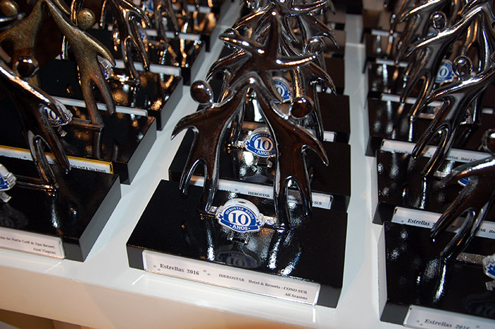 Detalhe do Troféu Estrellas