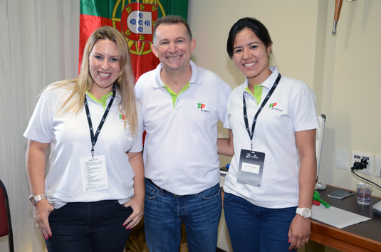 Adriana Tolentino, Luis Quaggio e Claudia Marinaro, da Tap