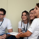 Agentes de viagens na sala de capacitação da Tap