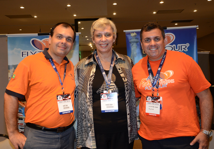 Albert Akan, Barbara Picolo e Alexandre Gomes, da Flytour Albert Akan, Barbara Picolo e Alexandre Gomes, da Flytour