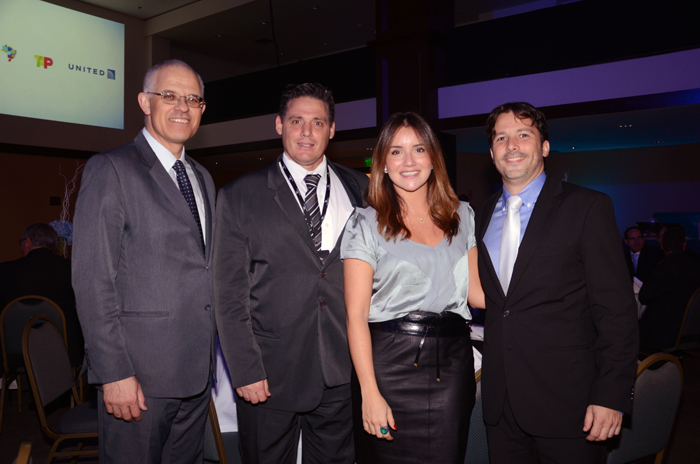Altamiro Medici, da South African, Diego Castagnet, da Avianca, Carolina Oricchio, da South African, e Guy Tible, da Etihad Airways