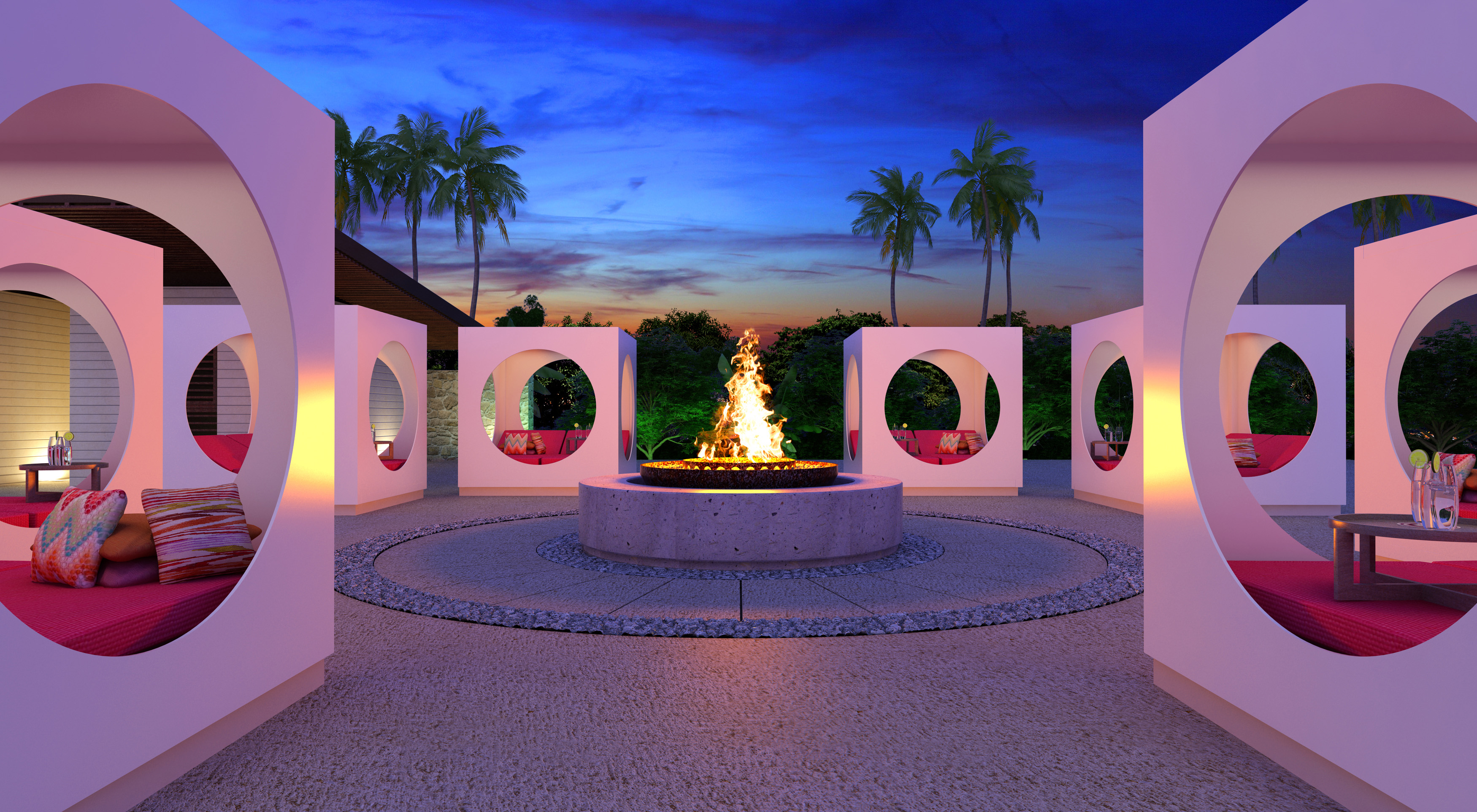 Lobby Firepit Lobby Firepit