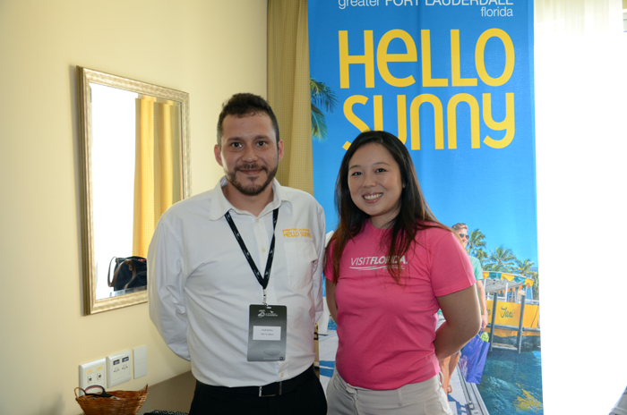 Caue Borini e Marcia Akiko, do Visit Florida