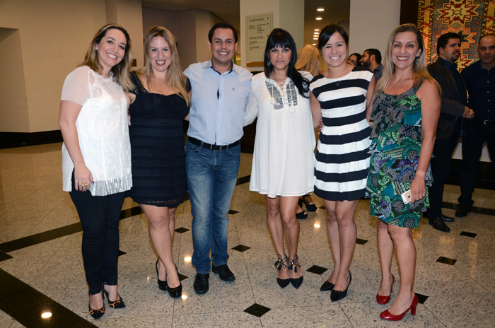 Cibele Brandão, da Emirates, Adriana Tolentino, da Tap, Douglas Araujo, da Turkshi, Alessandra Feitosa, da AirEuropa, Claudia Marinaro, da Tap, e Regina Carrelhas, da Emirates