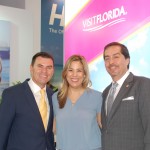 Claudio Dasilva, do M&E, Denise Arencibia, do Visit Florida e Fernando Harb, de Fort Lauderdale