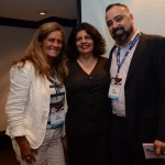 Jussara Haddad, do Visit USA, entre Mari Masgrau e Anderson Masetto, do M&E