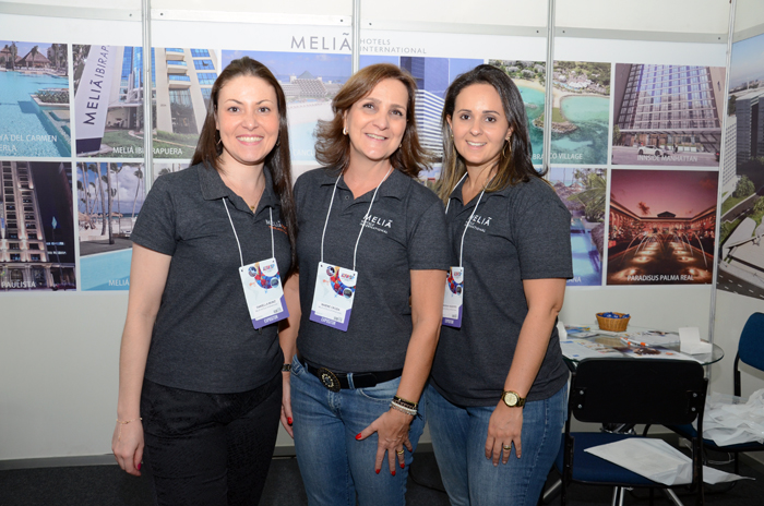 Daniella Muniz, Naiene Croda e Mariana Medeiros, do Meliã Hotels