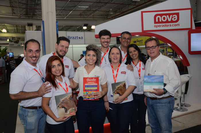 Equipe da Nova Operadora, com Raquel Queiroz, do Sandals, e Mauricio Vianna, de Turks e Caikos Islands