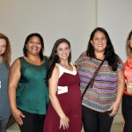 Fabiana Duarte, Luciana Rosa, Renata Cunha, da Flytour Express, Marcia Moreira, da CWT, e Nathalie Rommes, da Flytour