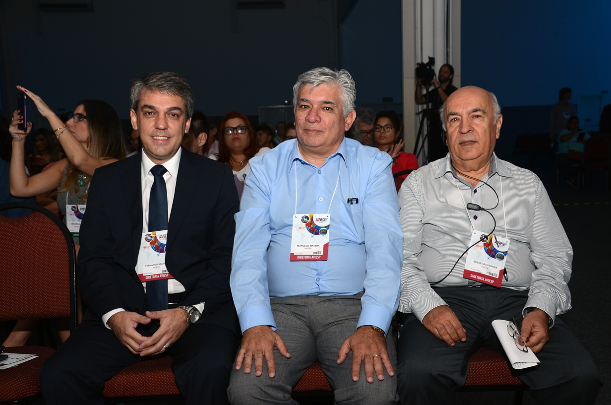 Fernando Santos, Marcelo Matera, e Sebastião Pereira, da Aviesp