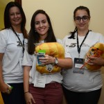 Giana Verde, da CI Central de Intercambio, Érika Juliana, da Rosa Massoti Turismo, e Isadora Facirolli, da Tastur Viagens