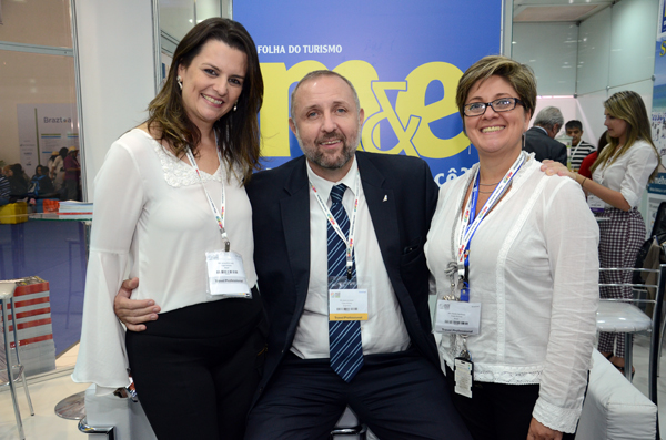 Jacqueline Ledo, Gustavo Esusy, e Nadia Kardouss, da Copa Airlines