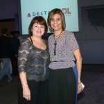 Junica Nazer, da Leste Oeste Turismo, e Lucia Cordeiro, da MC Tur