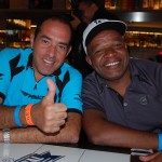 Kleber Melo, árbitro do jogo com Douglas Barbosa, da MCA Tur