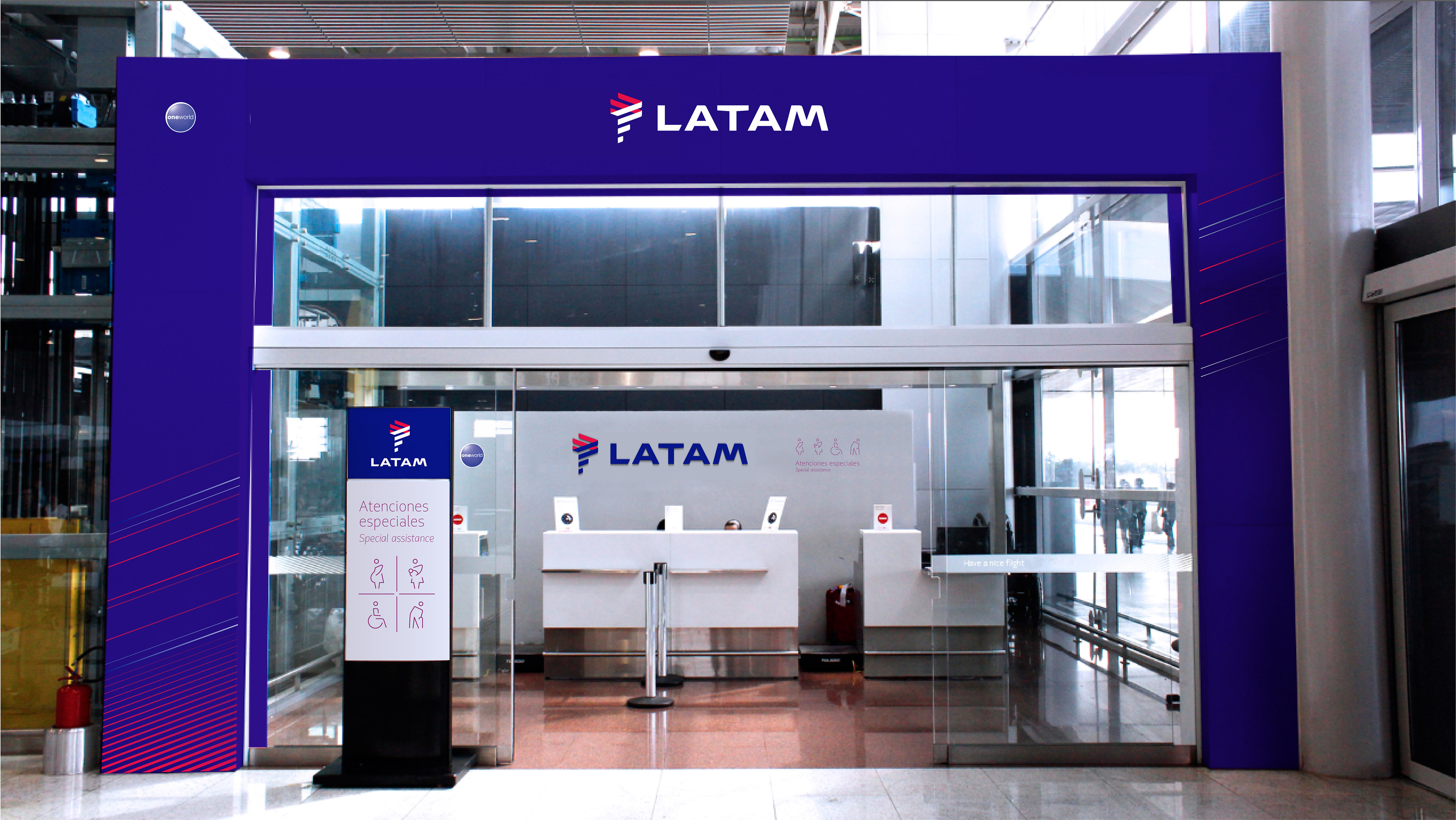 Projeção de espaço Latam em Congonhas Projeção de espaço Latam em Congonhas