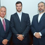 Luis Vabo e Rubens Schwartzmann, da Abracorp, e Sérgio Linares Vieira, da Global Travel