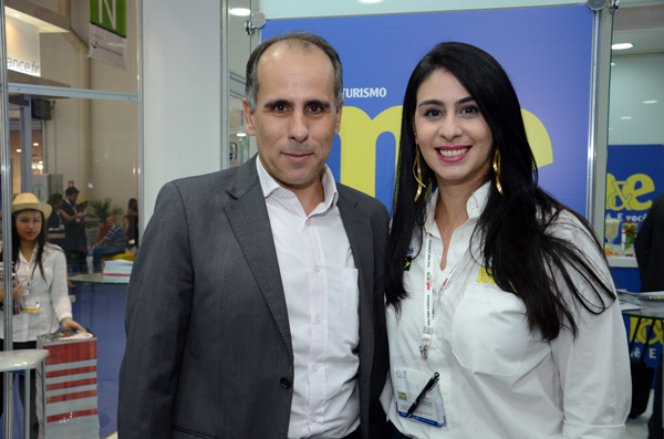 Luiz Eduardo Antunes, administrador da Ilha Fernando de Noronha, e Luciana Fernandes, do M&E