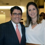 Luiz Teixeira, da Delta, e Bruna Freitas, da Aeromexico