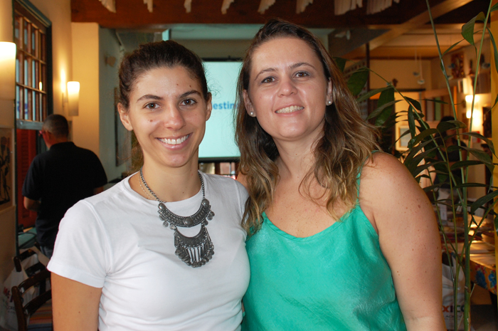 Mariana Selingardi, da Polaris Viagens, e Bruna Basile, da 55destinos Mariana Selingardi, da Polaris Viagens, e Bruna Basile, da 55destinos