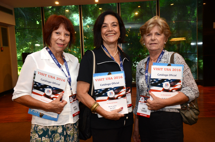 Marion Ceratti, da Viagens e Turismo Mariom, Maria Deize, e Leontina Sacabello, da Oriana Viagens e Turismo Marion Ceratti, da Viagens e Turismo Mariom, Maria Deize, e Leontina Sacabello, da Oriana Viagens e Turismo
