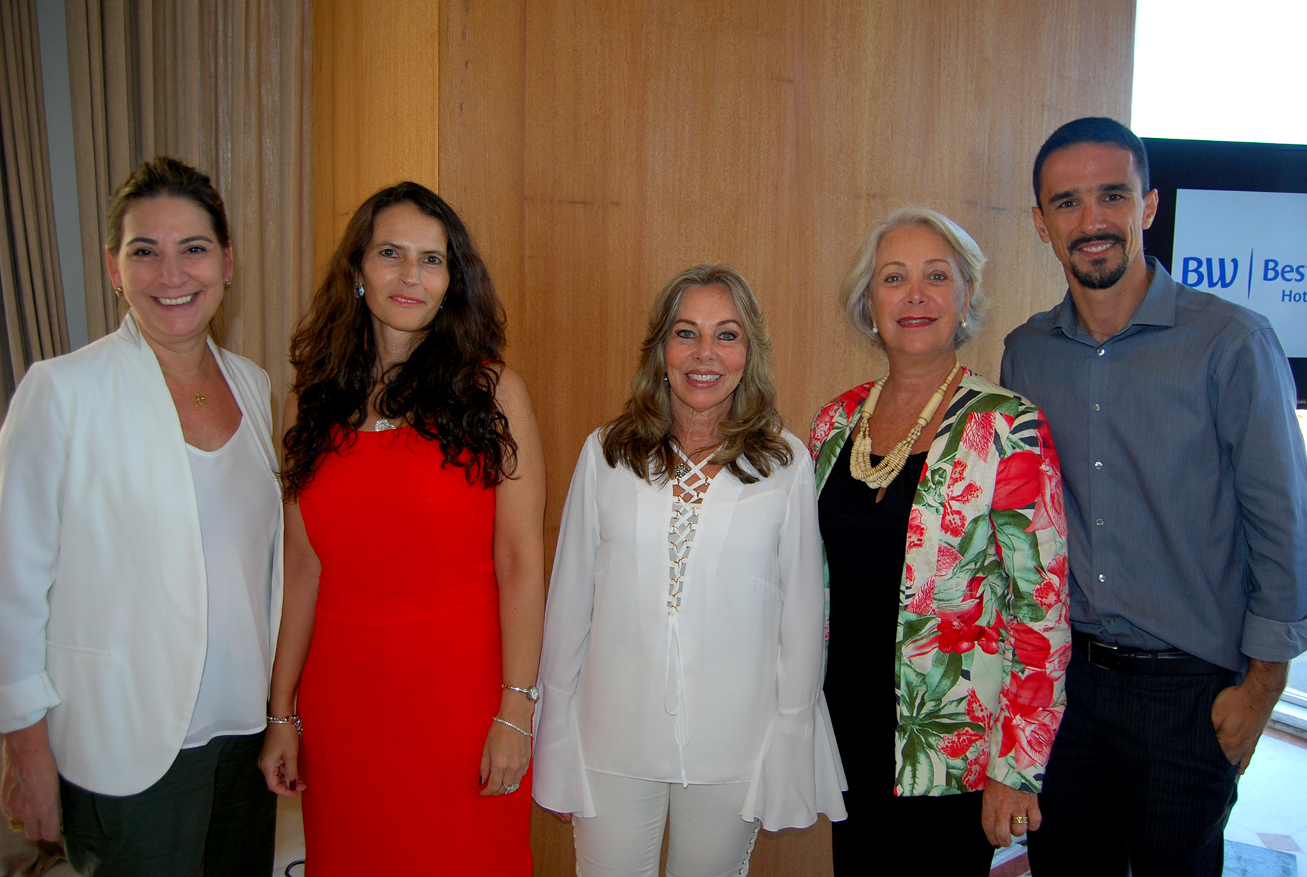 Maristela Doherty, da TransPacific, Rosele Fernandes, da RBF, Anna Galperin, da NewIt, Tania Cesonis, da ABAV-RJ, e Eduardo Genekian , da CWW