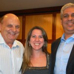 Mauricio Voss, da Cia Marítima com Rosana Tassinari e Marcelo Rolim, da Royal