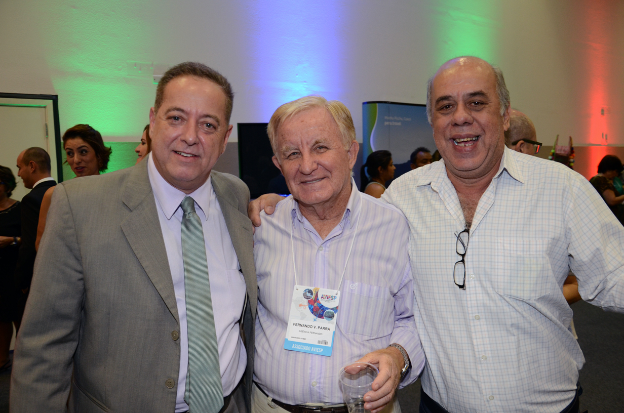 Michael Barkoczy, da Flytour, Fernando Valero, da Agência Fernando de Viagens e Turismo, e José Orlando, da Ziza Tour
