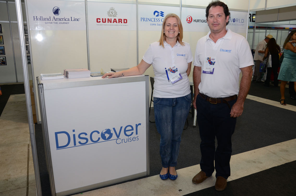 Monica Ceola e Pablo Zabala, do Discover Cruises