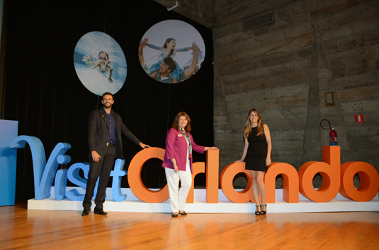 Neto Fernandes Johanna Russo e Claudia Lobo, do Visit Orlando_ Neto Fernandes Johanna Russo e Claudia Lobo, do Visit Orlando_