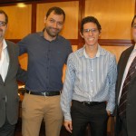 Regis de Paula, da Central de Cruzeiros, Vitor Espugues, da Viajar é Fácil, Arthur Araujo, da Logi Travel e Leandro Sommerfeld, da Moratimos