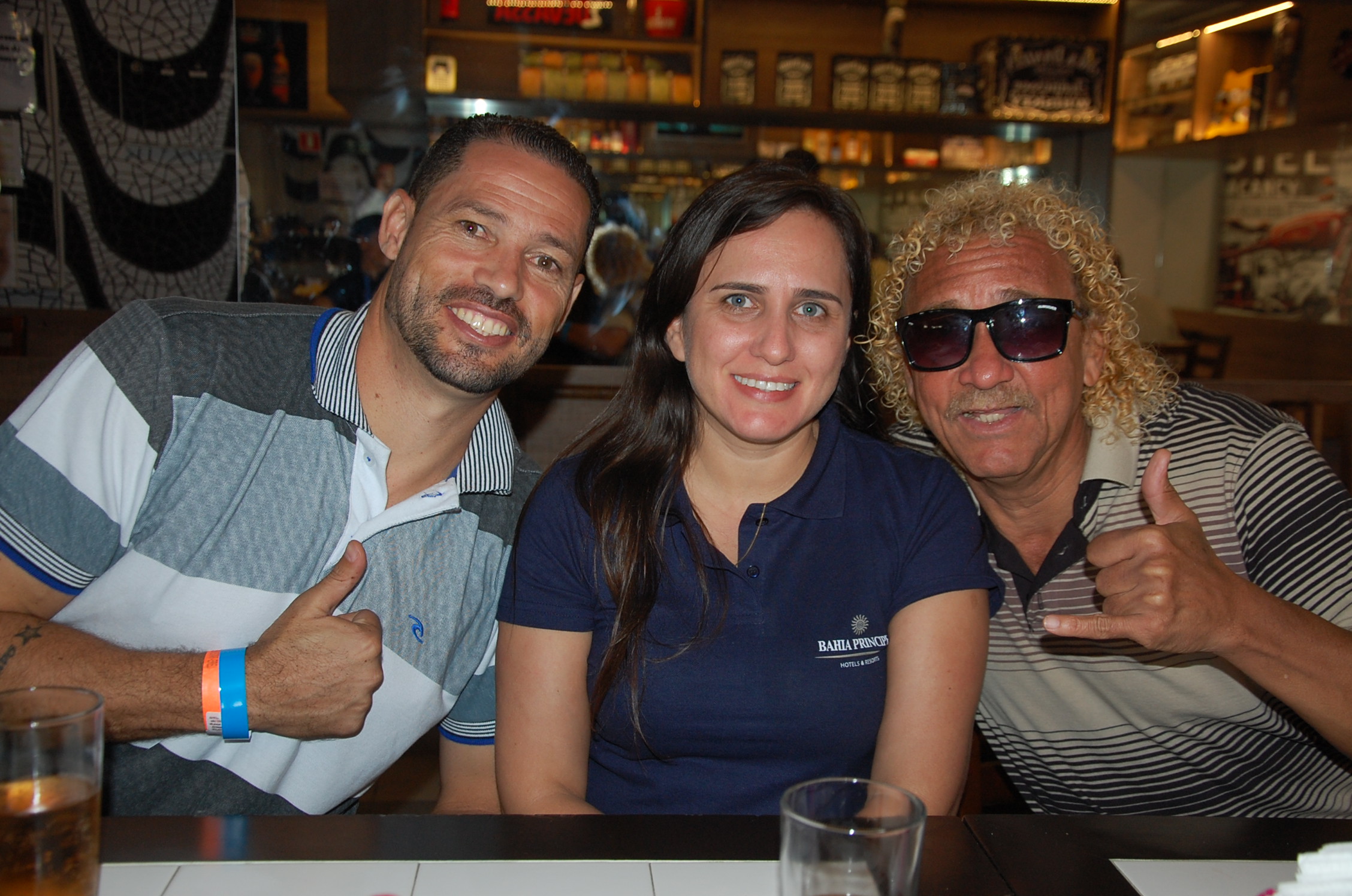 Ricardo Bueno, da Lunes Tour, Elisabete Leonardo, da Trend e o craque Biro Biro