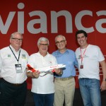 Roy Taylor, do M&E, Juarez Filho, Tarcisio Gargioni, da Avianca, e Juarez Neto