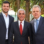 Rubens Schwartzmann, presidente da Abracorp, Marcos Balsamão, presidente da Abav-SP, Edmar Bull, presidente da Abav Nacional