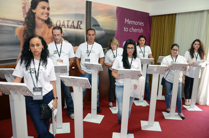 Sala de capacitação da Qatar Airways