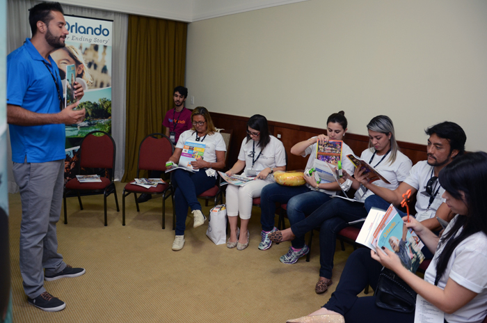 Sala de capacitação do Visit Orlando