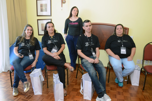 Simone Murad, da Onset, Aline Meletti, da Meletti Viagens, Marcia Takemiya, do Visit Florida, Leandro Serra, da Renova Turismo, e Maria de Fátima, da Veg Tur Simone Murad, da Onset, Aline Meletti, da Meletti Viagens, Marcia Takemiya, do Visit Florida, Leandro Serra, da Renova Turismo, e Maria de Fátima, da Veg Tur