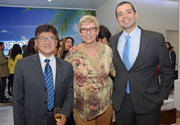 Tanabe, da Abracorp, Barbara Picolo, da Flytour, e Edmilson Romão, da L`équipe Travel Business