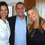 Tathiana Leal, da Miami, Adriano Gomes, da CVC, e Viviane Fernandes, da Nice Via Apia