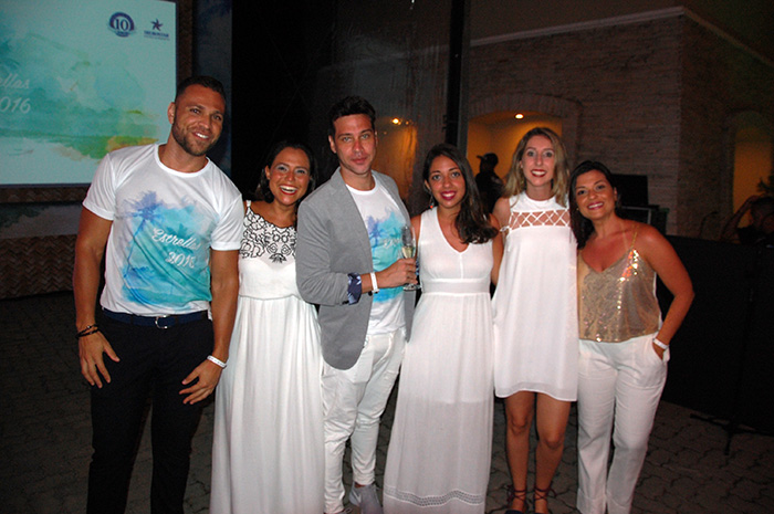 Felipe Lorandes, da MMT, Karla Reis, da Iberostar, Flávio Valle, da Príncipios Brazil, Bruna Neves, Camila Cruz e Elaine Acácio, da Iberostar