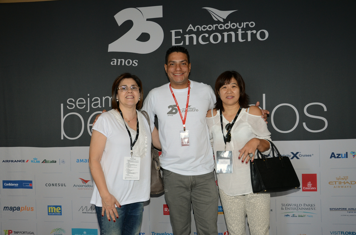 Vera Facca e Ilda Bertacin, da Sajotur, e Tiago Puntel, da Ancoradouro