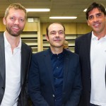 Jerome Cadier, diretor de Marketing, Mauricio Amaro, presidente do Conselho Administrativo do Grupo Latam, e Giovane Gávio, da Rio 2016