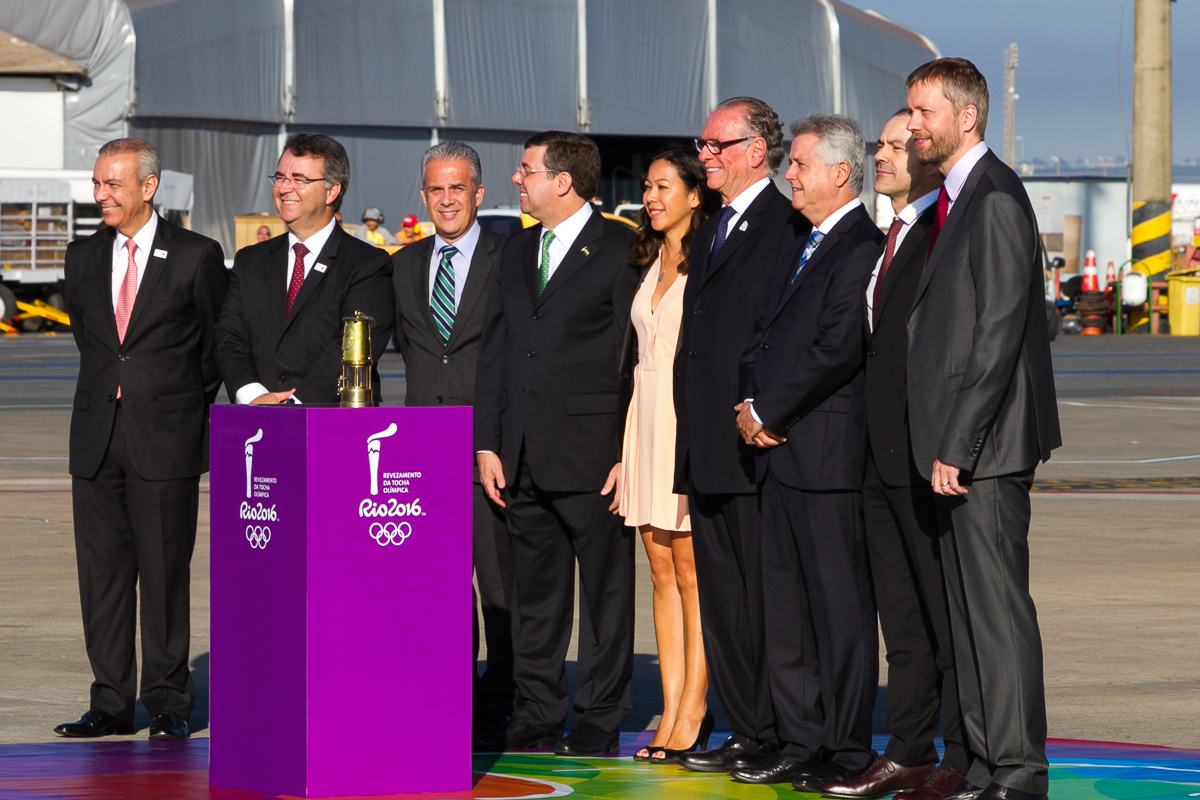 Carlos Arthur Nuzman, presidente do COB, e Mauricio Amaro, presidente do Conselho do Grupo Latam, entre executivos Carlos Arthur Nuzman, presidente do COB, e Mauricio Amaro, presidente do Conselho do Grupo Latam, entre executivos