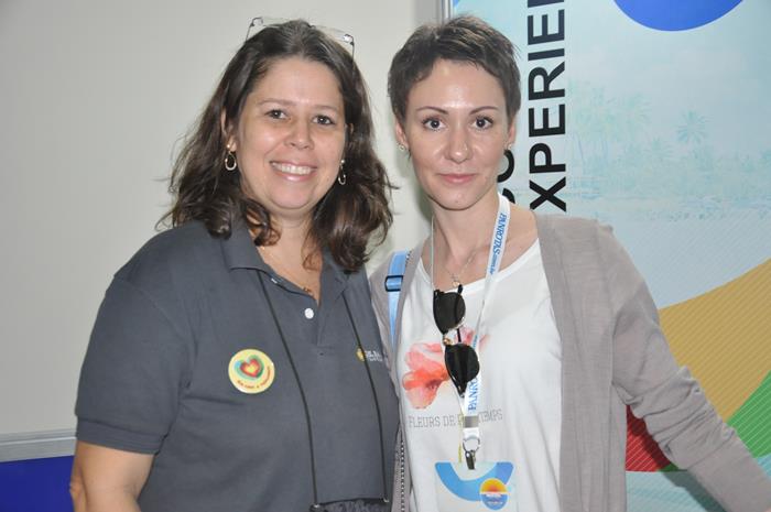 Ana Paula Cuiñas, da Del Bianco, e Eugenia Bykasova, da Sard Travel