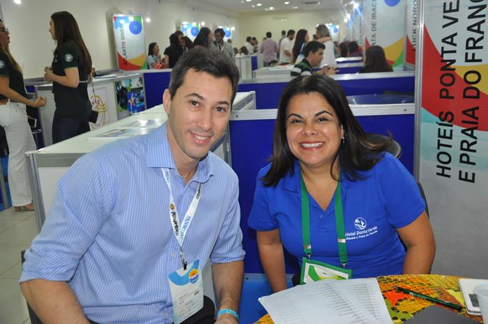 André Cunati, do TipGroup, com Paula Medeiros, dos Hotéis Ponta Verde