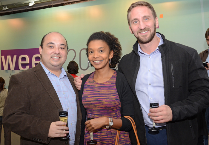 Cássio Lucas, Fabiana Santos e Fabio Marasca, da South African Airways Cássio Lucas, Fabiana Santos e Fabio Marasca, da South African Airways