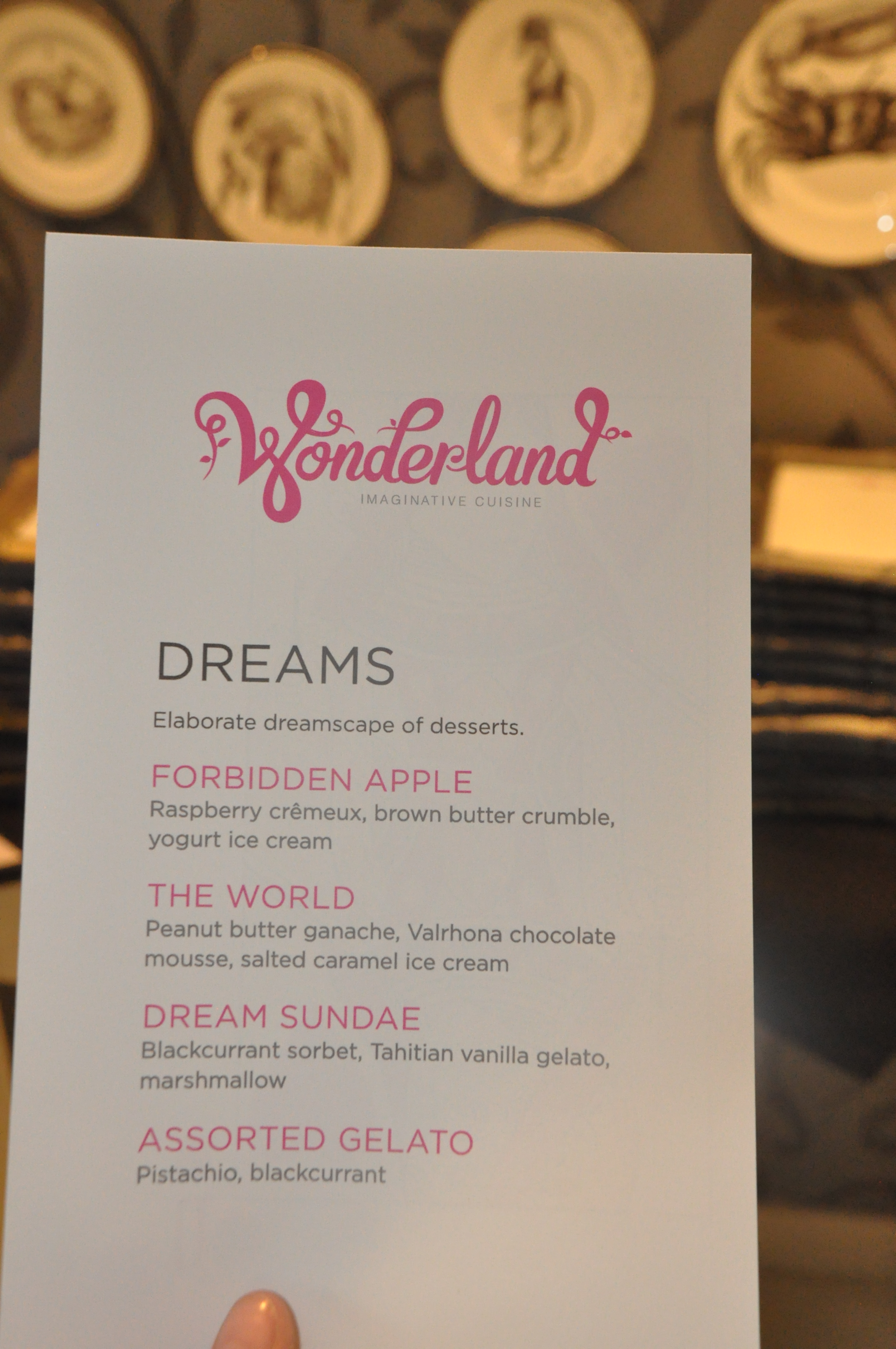 Menu de sobremesas