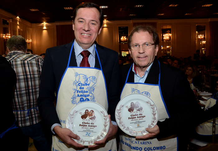 Edson Dias, prefeito de Balneário Camboriú, e Valdir Walendowsky, presidente da Santur